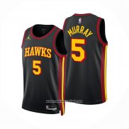 Camiseta Atlanta Hawks Dejounte Murray NO 5 Statement 2025-26 Negro
