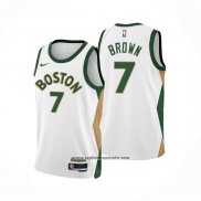 Camiseta Boston Celtics Jaylen Brown #7 Ciudad 2023-24 Blanco