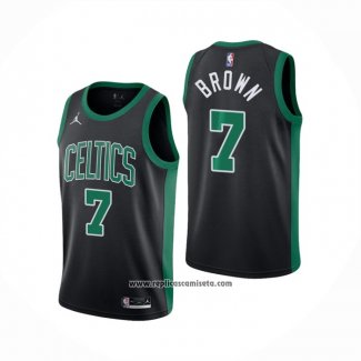 Camiseta Boston Celtics Jaylen Brown #7 Statement 2020-21 Negro