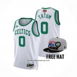 Camiseta Boston Celtics Jayson Tatum #0 75th Anniversary 2022 NBA Finals Blanco