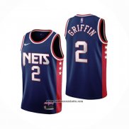 Camiseta Brooklyn Nets Blake Griffin #2 Ciudad 2021-22 Azul