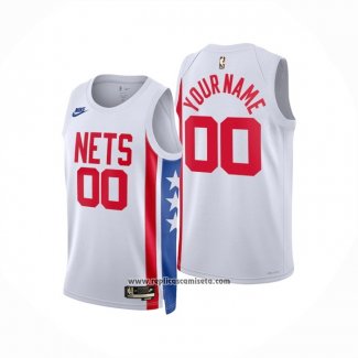 Camiseta Brooklyn Nets Personalizada Classic 2022-23 Blanco