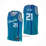 Camiseta Charlotte Hornets JT Thor #21 Ciudad 2021-22 Azul