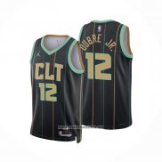 Camiseta Charlotte Hornets Kelly Oubre JR. #12 Ciudad 2022-23 Negro