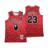 Camiseta Chicago Bulls Bape #23 Hardwood Classic Rojo