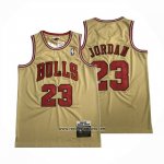 Camiseta Chicago Bulls Michael Jordan NO 23 Mitchell & Ness 1995-96 Oro