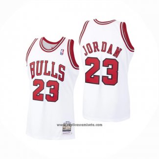 Camiseta Chicago Bulls Michael Jordan NO 23 Mitchell & Ness 1997-98 Blanco