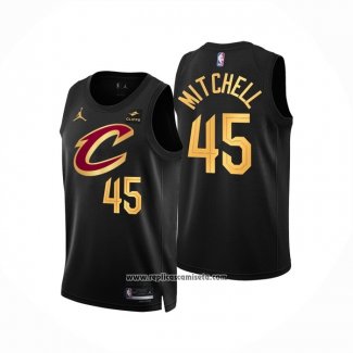 Camiseta Cleveland Cavaliers Donovan Mitchell #45 Statement 2022-23 Negro