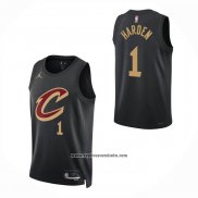 Camiseta Cleveland Cavaliers Max Strus NO 1 Ciudad 2025-26 Negro