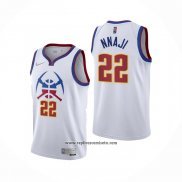 Camiseta Denver Nuggets Zeke Nnaji #22 Earned 2020-21 Blanco