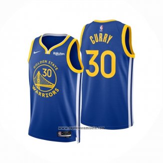 Camiseta Golden State Warriors Stephen Curry #30 Icon 2022-23 Azul