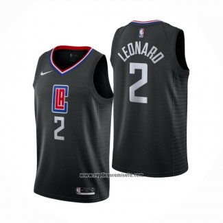 Camiseta Los Angeles Clippers Kawhi Leonard #2 Statement 2019-20 Negro