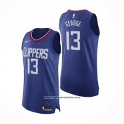 Camiseta Los Angeles Clippers Paul George #13 Icon 2020-21 Autentico Azul