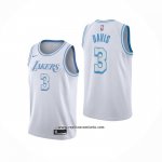 Camiseta Los Angeles Lakers Anthony Davis #3 Ciudad 2020-21 Blanco