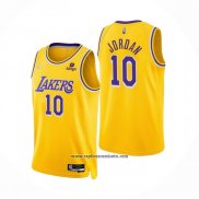 Camiseta Los Angeles Lakers DeAndre Jordan #10 75th Anniversary 2021-22 Amarillo