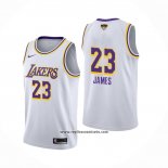 Camiseta Los Angeles Lakers Lebron James #23 Association 2020 Final Bound Blanco