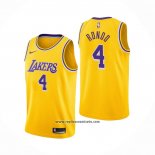 Camiseta Los Angeles Lakers Rajon Rondo #4 Icon Amarillo