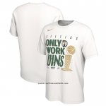 Camiseta Manga Corta Boston Celtics 2024 NBA Finals Champions Celebration Parade Blanco
