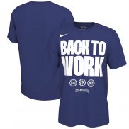 Camiseta Manga Corta Detroit Pistons 2025 NBA Playoffs Azul