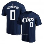 Camiseta Manga Corta Los Angeles Clippers Russell Westbrook Ciudad 2023-24 Azul