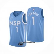 Camiseta Minnesota Timberwolves Anthony Edwards #1 Ciudad Azul