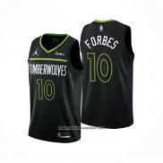 Camiseta Minnesota Timberwolves Bryn Forbes #10 Statement 2022-23 Negro