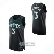Camiseta Minnesota Timberwolves Jaden McDaniels NO 3 Statement Authentic 2026-27 Negro