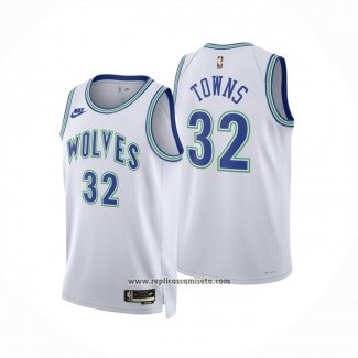 Camiseta Minnesota Timberwolves Karl-Anthony Towns #32 Classic 2023-24 Blanco