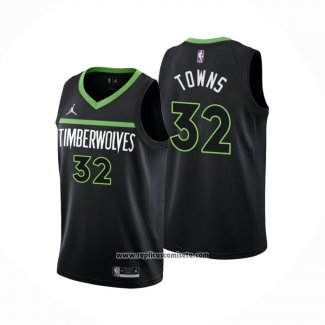 Camiseta Minnesota Timberwolves Karl-Anthony Towns #32 Statement 2022-23 Negro