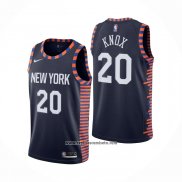 Camiseta New York Knicks Kevin Knox #20 Ciudad Edition 2019-20 Azul