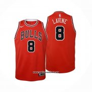 Camiseta Nino Chicago Bulls Zach Lavine #8 Icon Rojo