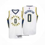 Camiseta Nino Indiana Pacers Tyrese Haliburton #0 Association 2022-23 Blanco