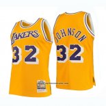 Camiseta Nino Los Angeles Lakers Magic Johnson #32 Mitchell & Ness 1984-85 Amarillo
