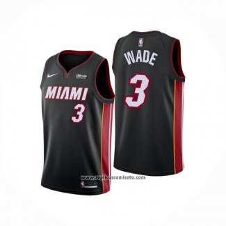 Camiseta Nino Miami Heat Dwyane Wade #3 Icon Negro