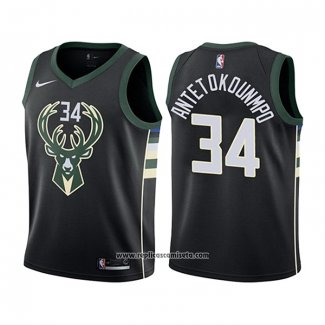 Camiseta Nino Milwaukee Bucks Giannis Antetokounmpo #34 Statement 2017-18 Negro