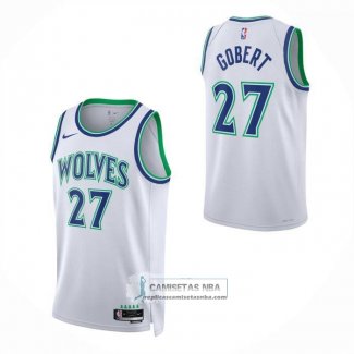 Camiseta Nino Minnesota Timberwolves Rudy Gobert NO 27 Association 2026-27 Blanco