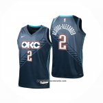 Camiseta Nino Oklahoma City Thunder Shai Gilgeous Alexander NO 2 Ciudad 2025-26 Azul