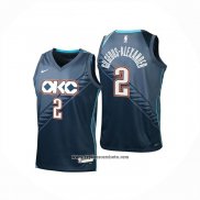 Camiseta Nino Oklahoma City Thunder Shai Gilgeous Alexander NO 2 Ciudad 2025-26 Azul