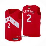 Camiseta Nino Toronto Raptors Kawhi Leonard #2 Earned 2018-19 Rojo