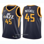 Camiseta Nino Utah Jazz Donovan Mitchell #45 Icon 2017-18 Azul