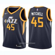 Camiseta Nino Utah Jazz Donovan Mitchell #45 Icon 2017-18 Azul