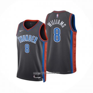 Camiseta Oklahoma City Thunder Jalen Williams #8 Ciudad 2022-23 Gris