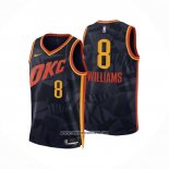 Camiseta Oklahoma City Thunder Jalen Williams #8 Ciudad 2023-24 Negro