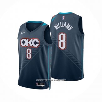 Camiseta Oklahoma City Thunder Jalen Williams NO 8 Ciudad 2025-26 Azul