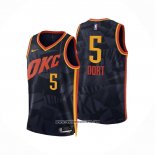 Camiseta Oklahoma City Thunder Luguentz Dort #5 Ciudad 2023-24 Negro