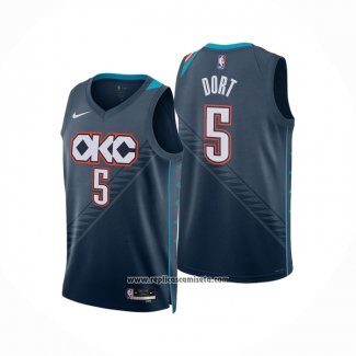 Camiseta Oklahoma City Thunder Luguentz Dort NO 5 Ciudad 2025-26 Azul