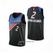 Camiseta Oklahoma City Thunder Shai Gilgeous-Alexander #2 Ciudad 2020-21 Negro