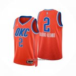 Camiseta Oklahoma City Thunder Shai Gilgeous-Alexander #2 Statement Naranja