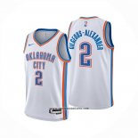 Camiseta Oklahoma City Thunder Shai Gilgeous Alexander NO 2 Association 2024-25 Blanco