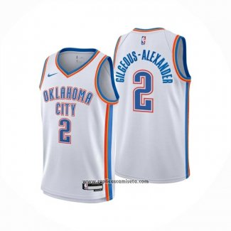 Camiseta Oklahoma City Thunder Shai Gilgeous Alexander NO 2 Association 2024-25 Blanco